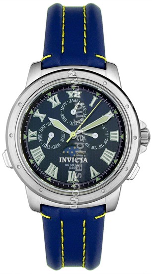 Invicta Men's Blue Leather Multi-function Watch 3001