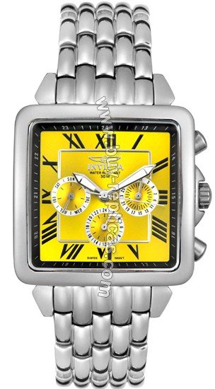 Invicta Men's Multi-Function Stainless Steel Yellow Dial Watch 4235