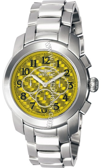 Invicta Men's Extreme IV Stainless Steel Yellow Dial Watch 3347