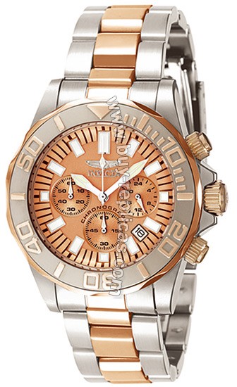 Invicta Sapphire Diver Two Tone Rose Gold Mens Watch 7058