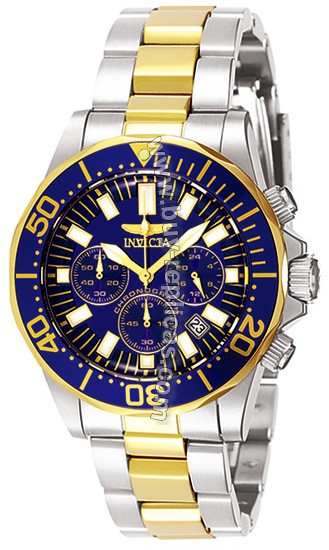 Invicta Sapphire Diver Two Tone Mens Watch 7055