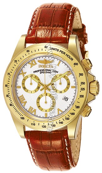 Invicta Speedway Gold Tone Swiss Chronograph Mens Watch 7032