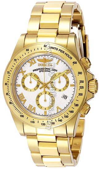 Invicta Speedway Gold Tone Swiss Chronograph Mens Watch 7030