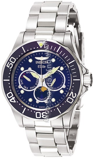 Invicta Diver Elite Moon Phase Mens Watch 7088