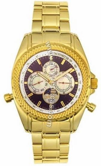 Invicta Caprice Yellow Gold Plated Moonphase Mens Watch 4140