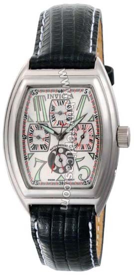 Invicta Men's swiss leather and Stainless Steel Watch 3015