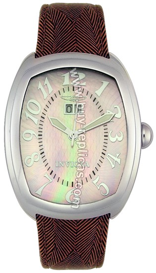 Invicta Men's leather and Stainless Steel Watch 2728