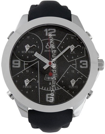 Jacob & Co. JC-M29 Black The Five Time Zone Mens Watch