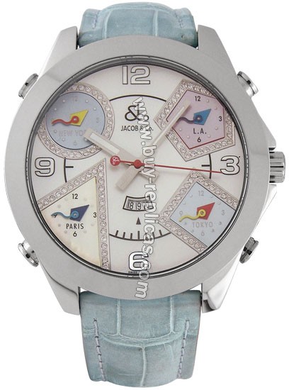 Jacob & Co. JC-41DA Diamond White The Five Time Zone Ladies Watch