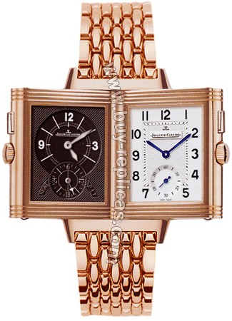 Jaeger LeCoultre Reverso Duo 18kt Rose Gold Mens Watch 271.21.10