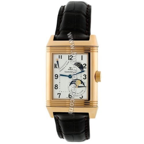 Jaeger LeCoultre Reverso Sun Moon 18kt Rose Gold Mens Watch 304.24.20