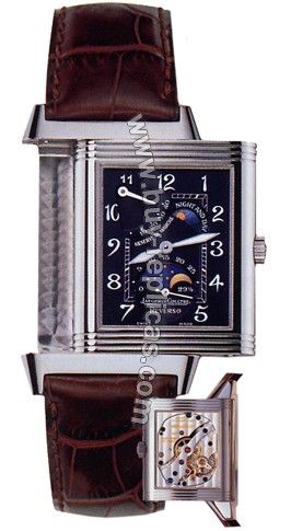 Jaeger LeCoultre Reverso Grande Sun Moon 18kt White Gold Mens Watch 275.34.70