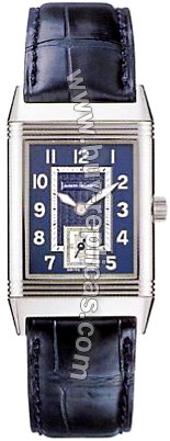 Jaeger LeCoultre Reverso Classique Latitude Steel Blue Mens Watch 250.84.81