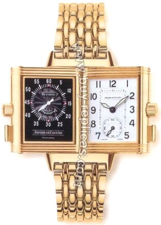 Jaeger LeCoultre Reverso Memory 18kt Yellow Gold Mens Watch 255.110.822