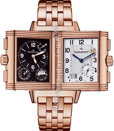 Jaeger LeCoultre Reverso Grande GMT 18kt Rose Gold Mens Watch 302.21.20