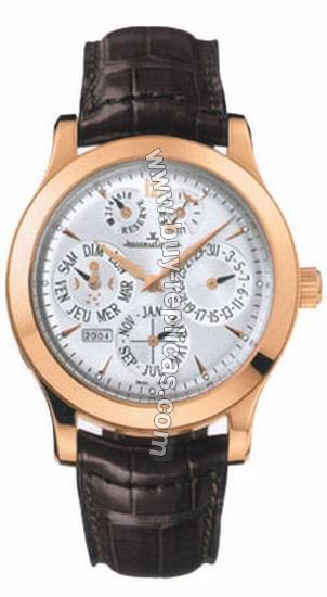 Jaeger LeCoultre Master Eight Days Perpetual 18kt Rose Gold Mens Watch 161242A