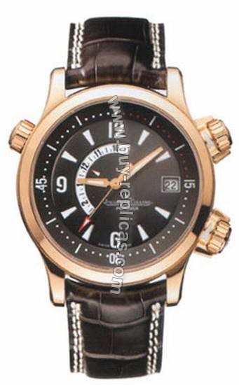 Jaeger LeCoultre Master Compressor Memovox 18kt Rose Gold Mens Watch 1702440