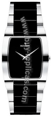 Movado Fiero Tungsten Carbide Black Rubber Mens Watch 0605850