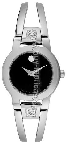 Movado Amorosa Diamond Steel Bangle Ladies Watch 0604982