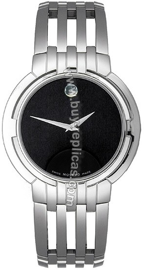 Movado Esperanza Steel Black Mens Watch 0605752