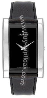 Movado La Nouvelle Steel Black Mens watch 0605395