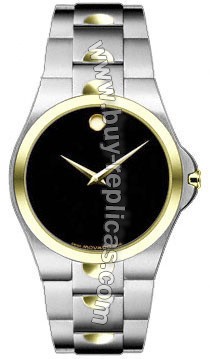 Movado Luno Two-Tone Mens Watch 0605635