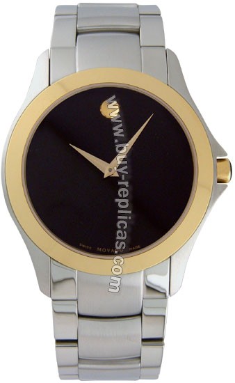 Movado Military Two-Tone Steel Mens Watch 0605871