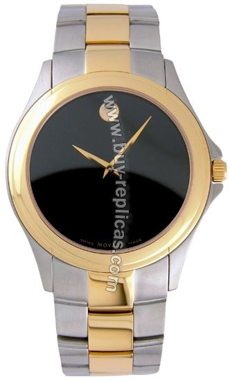 Movado Military Two-Tone Mens Watch 0605758