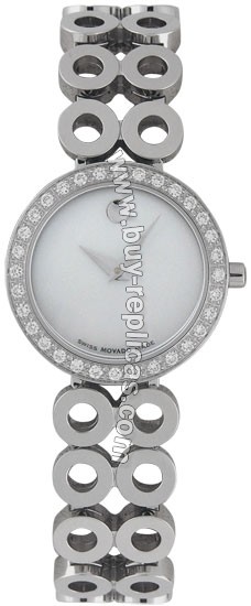 Movado Ono Due Diamond Mother-of-pearl Steel Ladies Watch 0605777