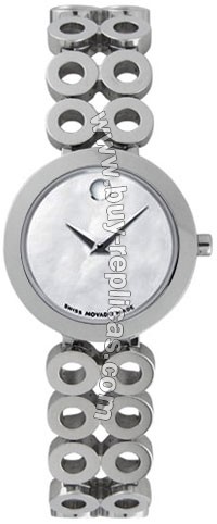 Movado Ono Due Mother-of-Pearl Steel Ladies Watch 0605828