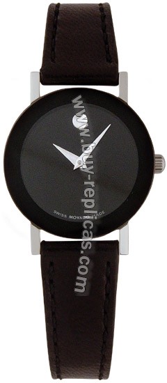 Movado Sapphire Steel Black Ladies Watch 0605786