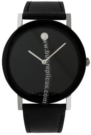 Movado Sapphire Black Mens Watch 0605785