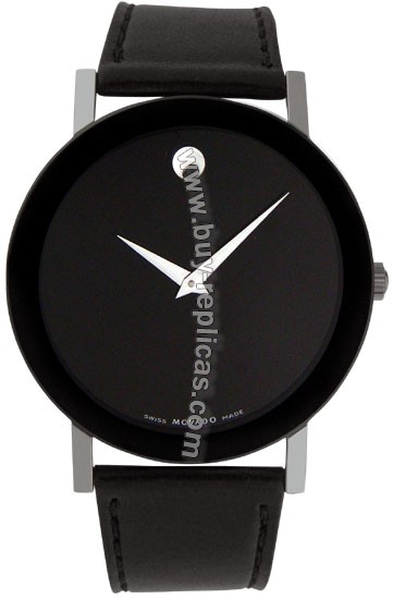 Movado Sapphire Black Mens Watch 0605783