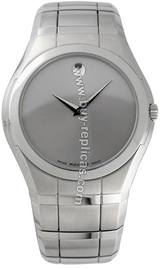 Movado Sento Steel Silver Dial Mens Watch 0605624