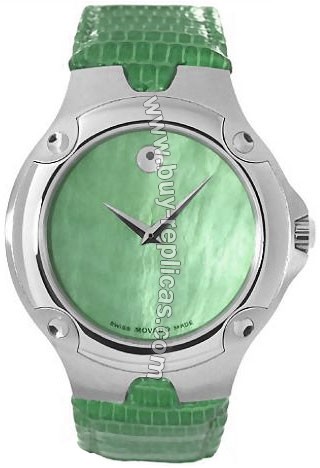 Movado Green Lizard Ladies Watch 0604741