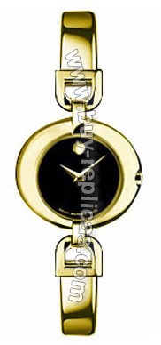 Movado Vivo Gold Plated Bangle Ladies Watch 0605638