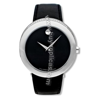 Movado Capelo Diamond Steel Black Ladies Watch 0605158