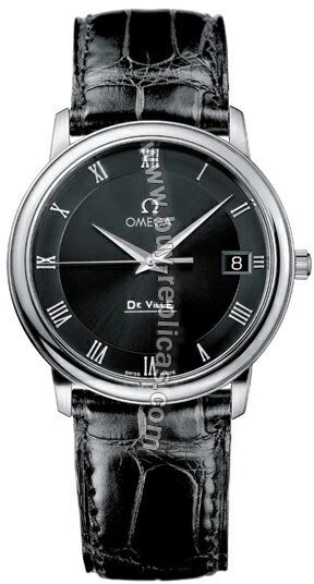 Omega DeVille Prestige Steel Black Mens Watch 4810.52