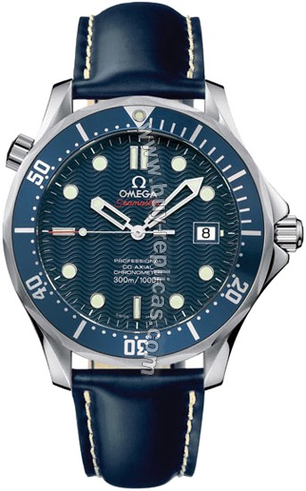 Omega Seamaster Steel Blue Strap Mens Watch 2920.80.91