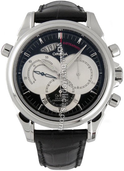 Omega DeVille Co-Axial Rattrapante Black Mens Watch 4847.50.31