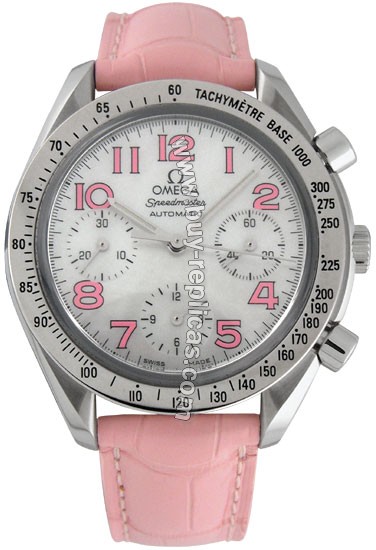 Omega Speedmaster Chronograph Steel Pink Ladies Watch 3834.74.34