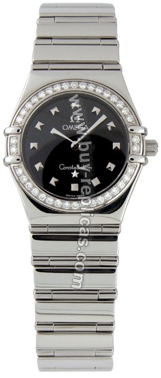 Omega Constellation Diamond Black Ladies Watch 1475.51