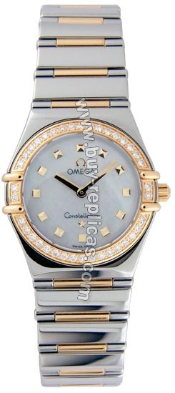 Omega Constellation Diamond 18kt Yellow Gold and Steel Ladies Watch 1376.71