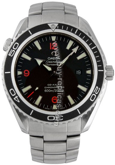 Omega Seamaster Planet Ocean Steel XL Mens Watch 2200.51