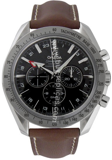 Omega Speedmaster Broad Arrow GMT Steel XL Mens Watch 3881.50.37