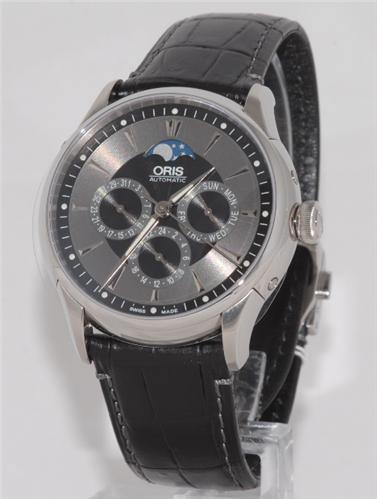 Oris Artelier Chronograph Black leather Watch