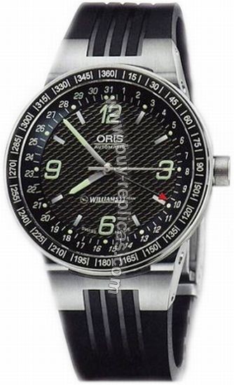 Oris Williams F1 Team Pointer Stainless Steel Black Rubber Mens Watch 754-7585-4164RS