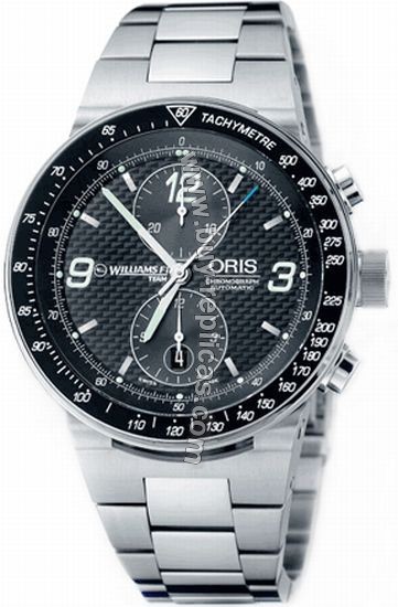 Oris Williams F1 Stainless Steel Carbon Fiber Mens Watch 673-7563-4184MB