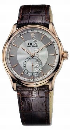 Oris Artelier 18k Rose Gold Mens Watch 396-7580-6051LS