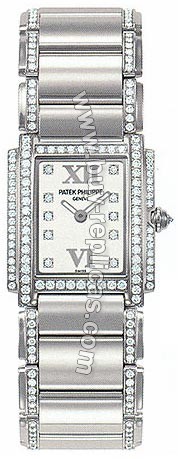 Patek Philippe Twenty~4 18kt White Gold Diamond Ladies Watch 4908-310G